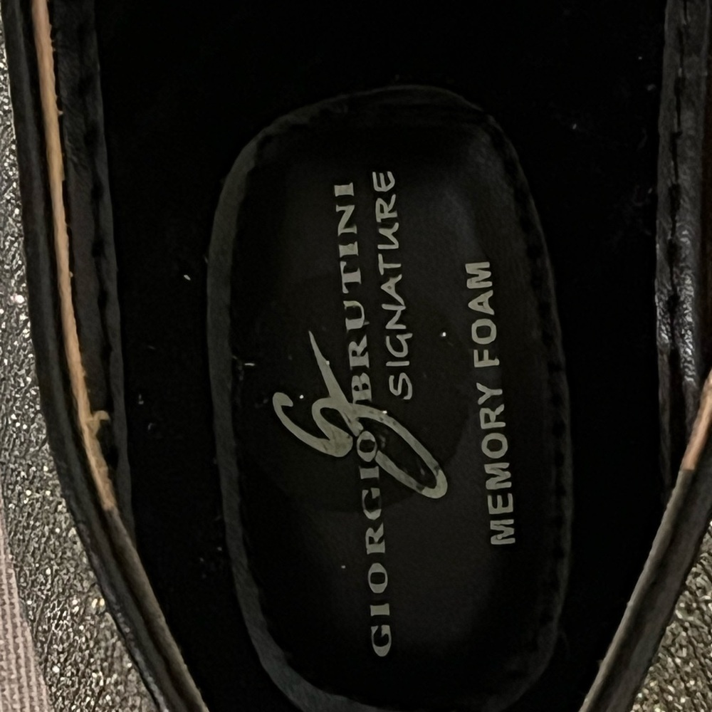 Giorgio Brutini Glitter Loafers with Metallic Accents - Picture 4 of 6